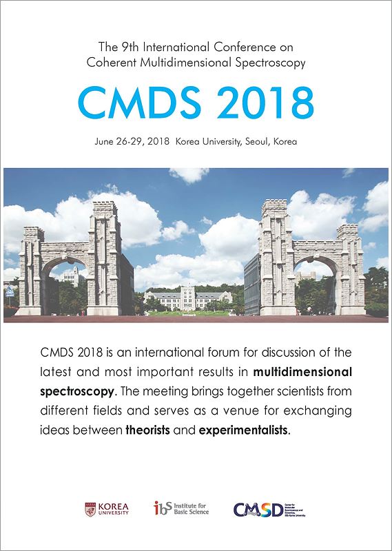 The 9th International Conference on Coherent Multidimensional Spectroscopy (CMDS 2018)