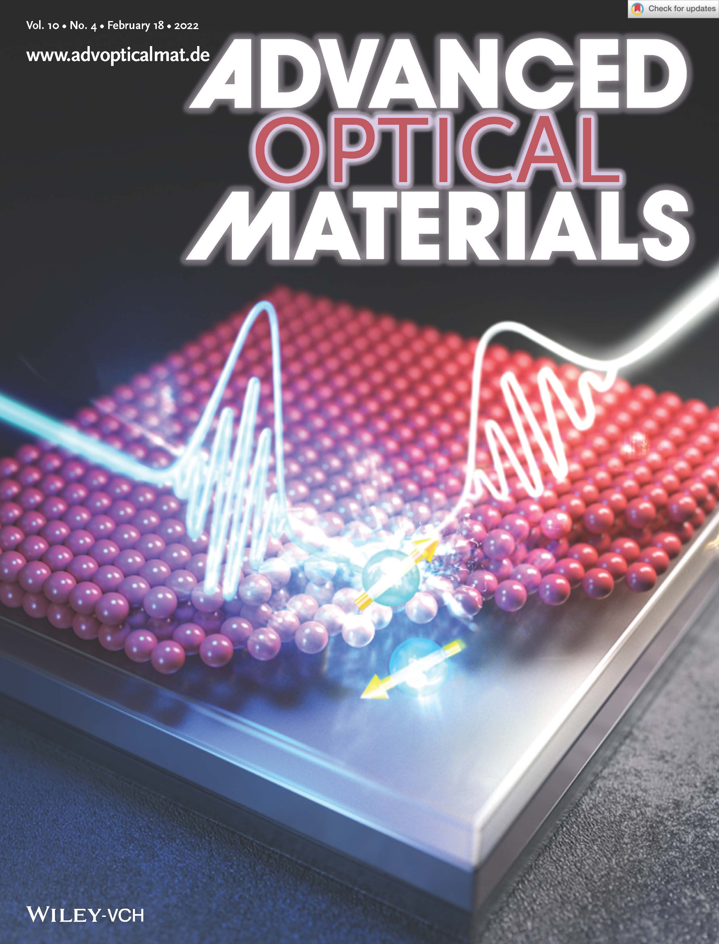 Selected as a Back Cover for 'Advanced Optical Materials'!