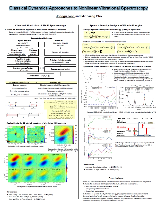 Classical Dynamics Approaches to Nonlinear Vibrational Spectroscopy 사진