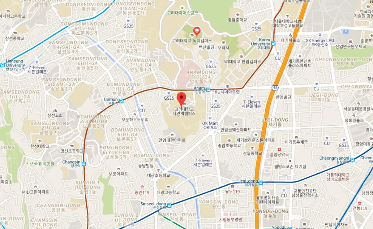 korea university map